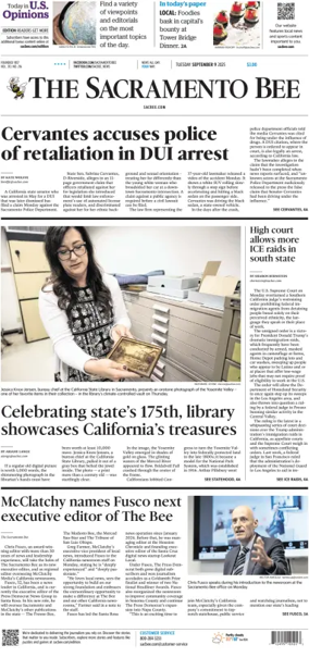 Cover of The Sacramento Bee