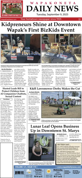 Cover of Wapakoneta Daily News