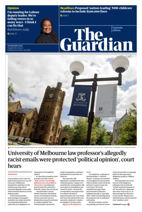 Cover of The Guardian Australia