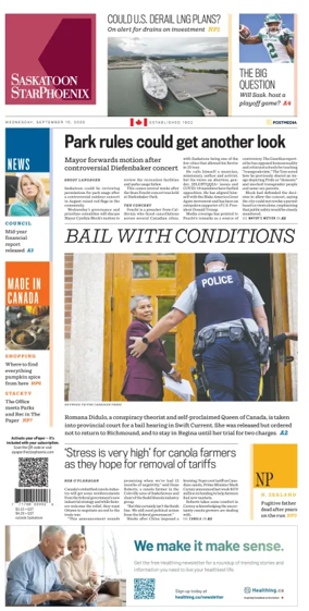 Cover of Saskatoon StarPhoenix