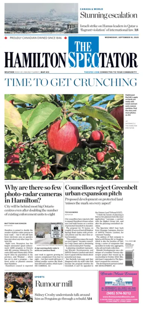 Cover of The Hamilton Spectator