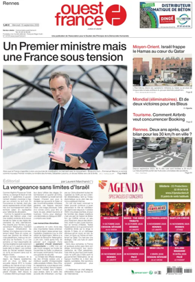 Cover of Ouest France (Rennes)