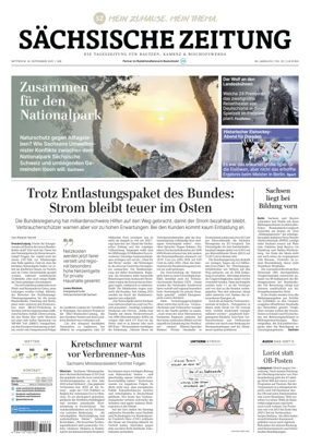 Cover of Sächsische Zeitung (Bautzen- Bischofswerda)