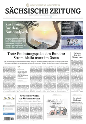 Cover of Sächsische Zeitung  (Dresden)