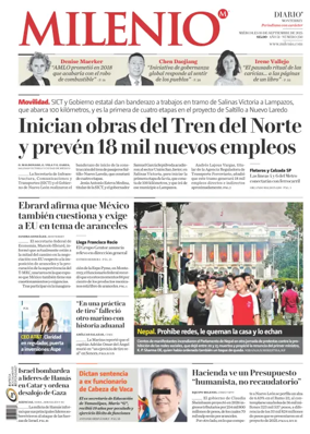 Cover of Milenio Monterrey