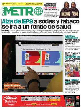 Cover of Publimetro Quintana Roo