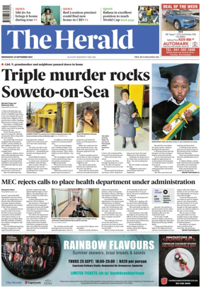 Cover of The Herald (South Africa)