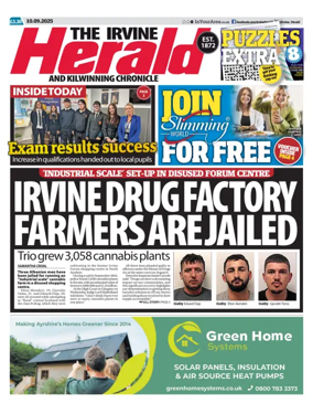 Cover of The Irvine Herald and Kilwinning Chronicle