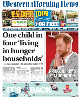 Cover of Western Morning News