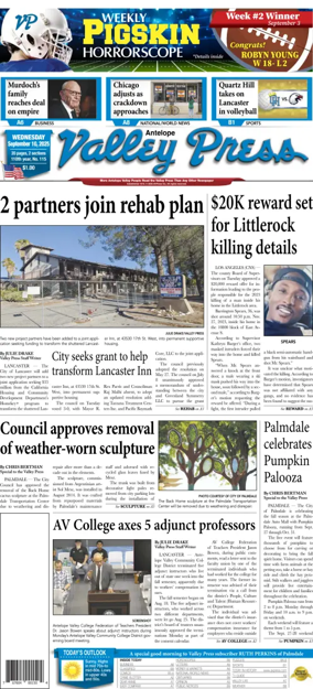 Cover of Antelope Valley Press