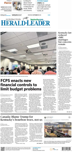 Cover of Lexington Herald-Leader