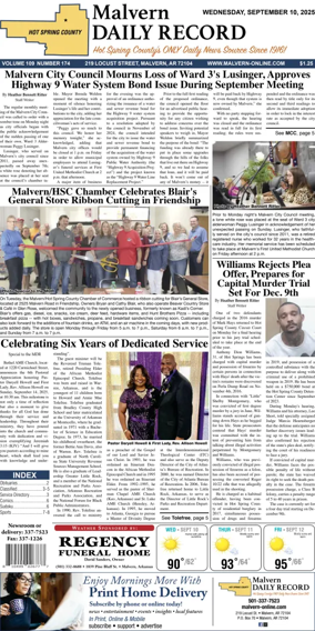 Cover of Malvern Daily Record