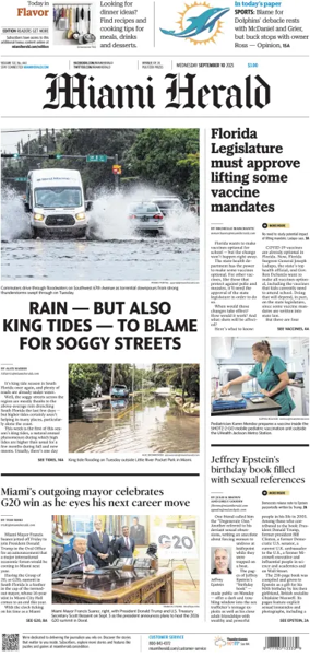 Cover of Miami Herald