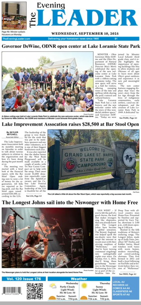 Cover of The Evening Leader