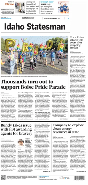Cover of The Idaho Statesman