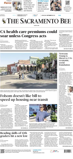 Cover of The Sacramento Bee