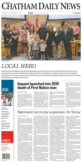 Cover of The Chatham Daily News