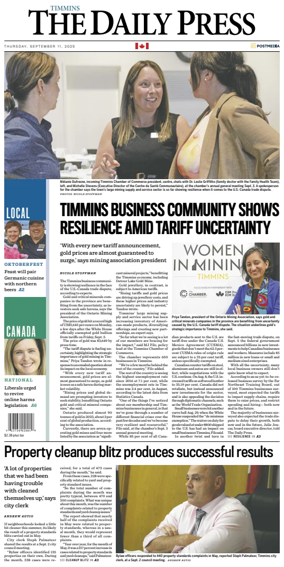 Cover of The Daily Press (Timmins)