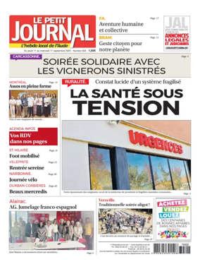 Cover of Le Petit Journal - L'hebdo local de l'Aude