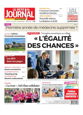Cover of Le Petit Journal - L'hebdo local de l'Aveyron