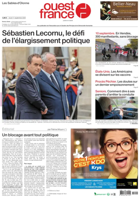 Cover of Ouest France (Les Sables-d'Olonne)