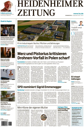 Cover of Heidenheimer Zeitung