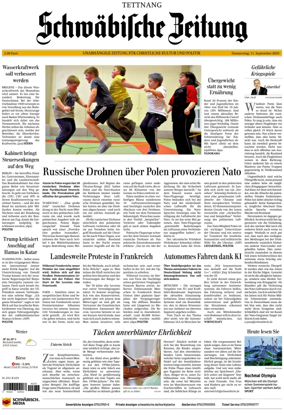 Cover of Schwaebische Zeitung (Tettnang)