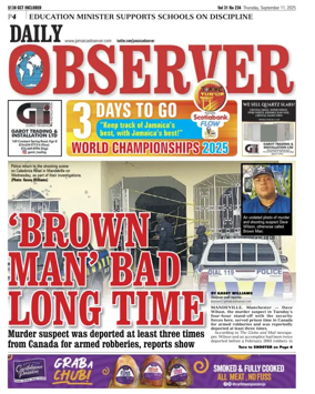Cover of Daily Observer (Jamaica)