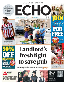 Cover of Gloucestershire Echo