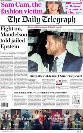 Cover of The Daily Telegraph