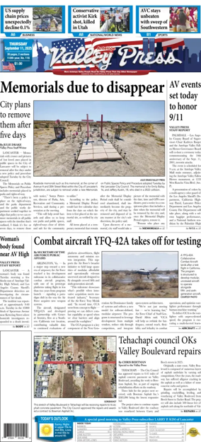 Cover of Antelope Valley Press