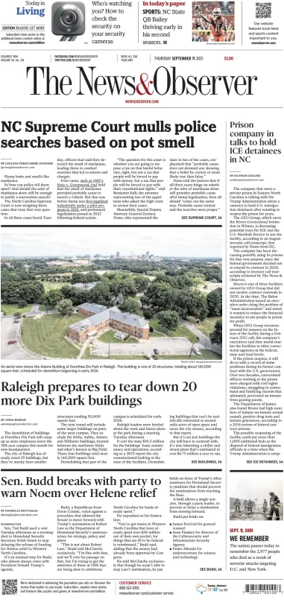 Cover of The News & Observer
