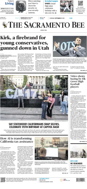 Cover of The Sacramento Bee