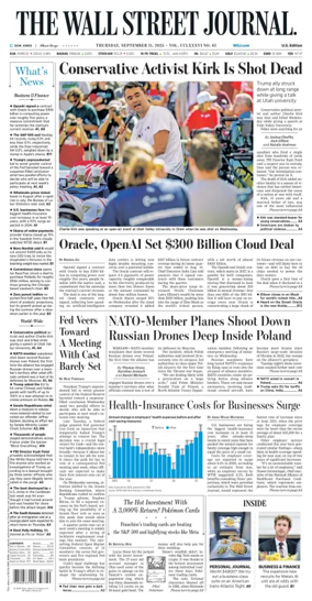 Cover of The Wall Street Journal