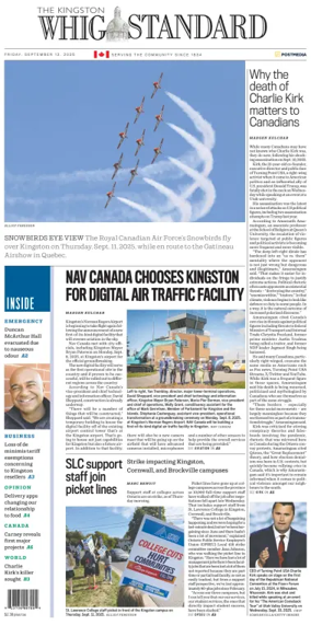 Cover of Kingston Whig-Standard