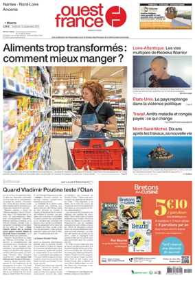 Cover of Ouest France (Nantes / Nord-Loire)