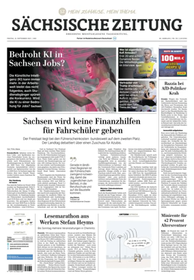 Cover of Sächsische Zeitung  (Dresden)