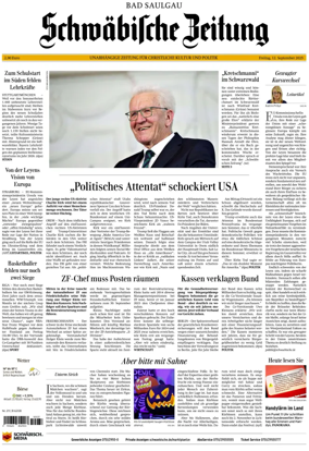 Cover of Schwaebische Zeitung (Bad Saulgau)