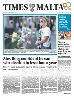 Cover of Times of Malta