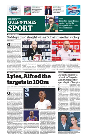 Cover of Gulf Times Sport