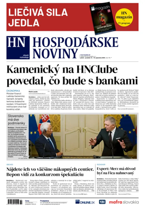 Cover of Hospodárske noviny