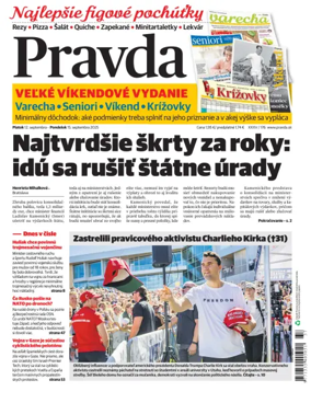 Cover of Pravda of Slovakia