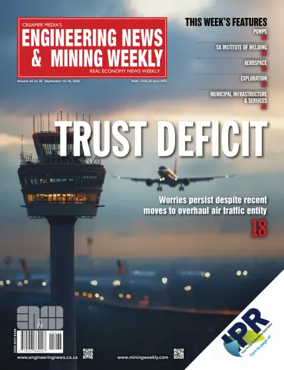 Cover of Engineering News and Mining Weekly