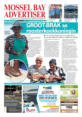 Cover of Mossel Bay Advertiser