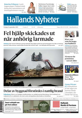 Cover of Hallands Nyheter