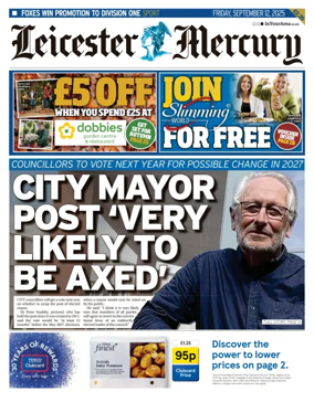Cover of Leicester Mercury