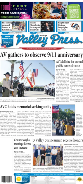 Cover of Antelope Valley Press