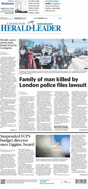 Cover of Lexington Herald-Leader