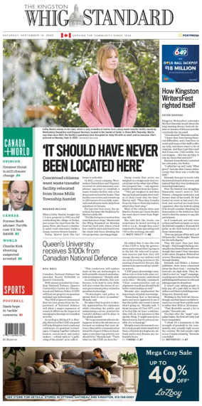 Cover of Kingston Whig-Standard