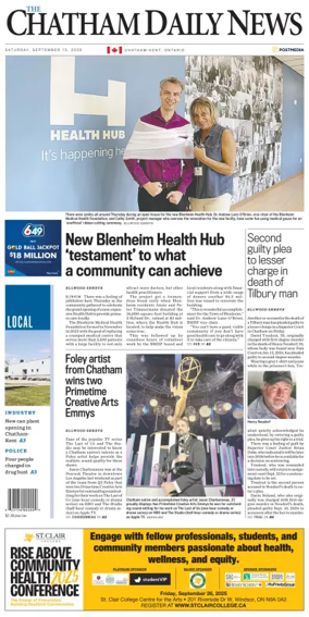 Cover of The Chatham Daily News